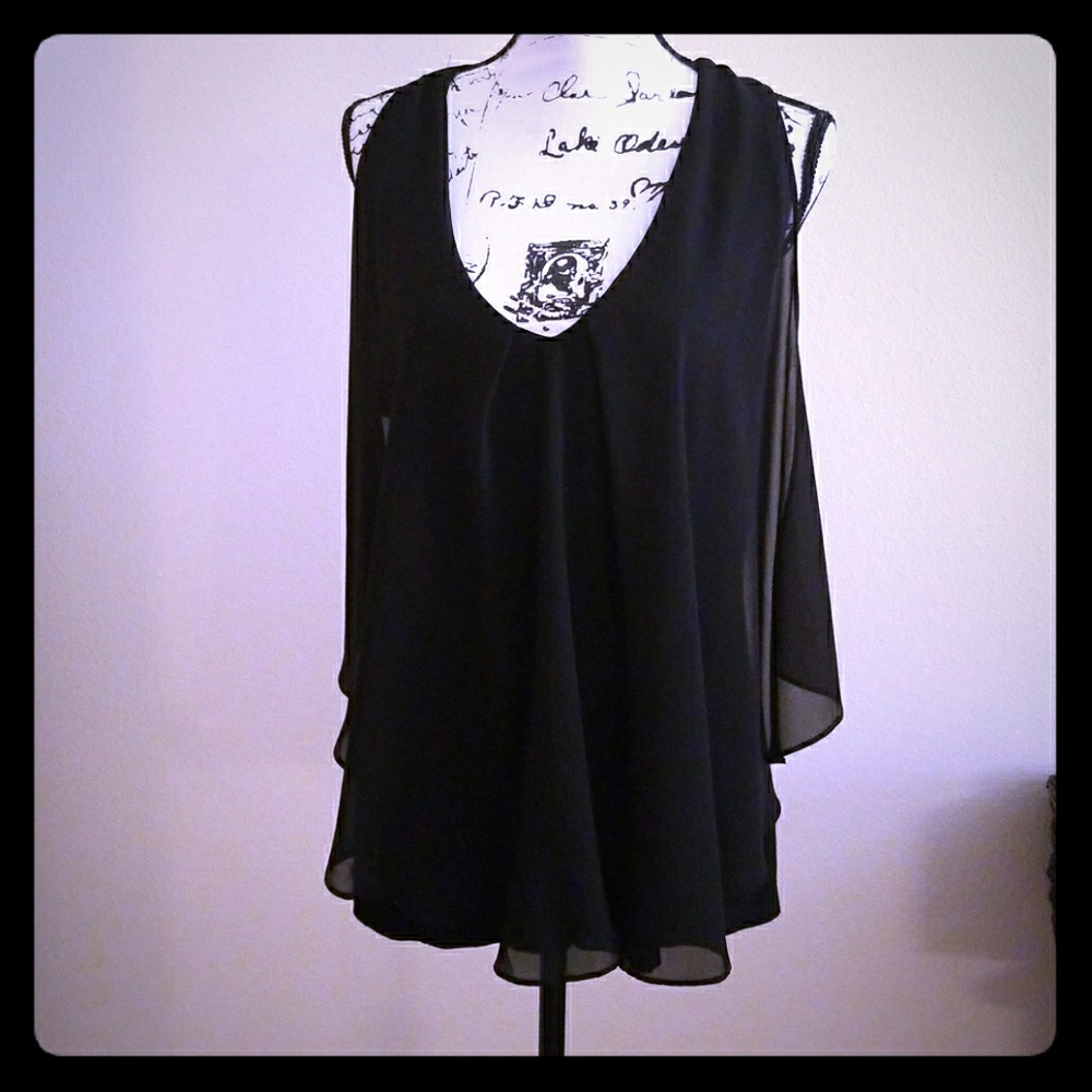 Cliche Draped Front Racer Back Top